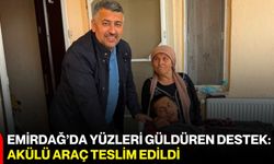 Emirdağ’da yüzleri güldüren destek: Akülü araç teslim edildi
