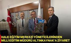 Halk Eğitim Merkezi Yöneticilerinden Milli Eğitim Müdürü Altınkaynak’a ziyaret