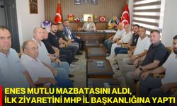 Enes Mutlu mazbatasını aldı, ilk ziyaretini MHP İl Başkanlığına yaptı