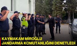 Kaymakam Miroğlu, Jandarma Komutanlığını denetledi