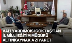 Vali Yardımcısı Göktaş’tan İl Milli Eğitim Müdürü Altınkaynak’a Ziyaret