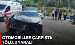 Otomobiller çarpıştı: 1 ölü, 3 yaralı