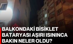 Balkondaki bisiklet bataryası aşırı ısınınca bakın neler oldu?