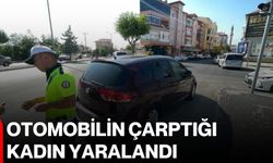 Otomobilin çarptığı kadın yaralandı