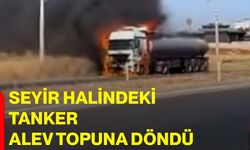 Seyir halindeki tanker alev topuna döndü