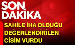 Sahile İHA olduğu değerlendirilen cisim vurdu