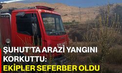 Şuhut’ta arazi yangını korkuttu: Ekipler seferber oldu