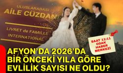 Afyon’da 2026'da bir önceki yıla göre evlilik sayısı ne oldu?
