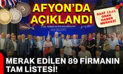 Afyon’da açıklandı: Merak edilen 89 firmanın tam listesi!
