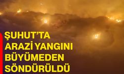 Şuhut’ta arazi yangını büyümeden söndürüldü