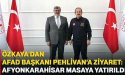 Özkaya’dan AFAD Başkanı Pehlivan’a ziyaret: Afyonkarahisar masaya yatırıldı