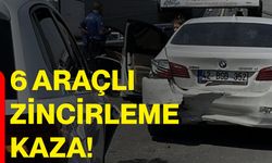 6 araçlı zincirleme kaza!
