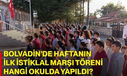 Bolvadin’de haftanın ilk İstiklal Marşı töreni hangi okulda yapıldı?