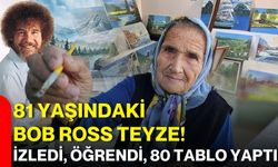 81 yaşındaki Bob Ross teyze! İzledi, öğrendi, 80 tablo yaptı