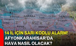 14 il için sarı kodlu alarm! Afyonkarahisar’da hava nasıl olacak?