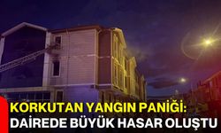 Korkutan yangın paniği: Dairede büyük hasar oluştu