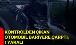 Kontrolden çıkan otomobil bariyere çarptı: 1 yaralı
