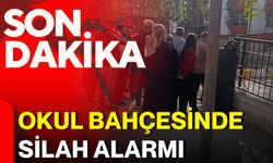 Okul bahçesinde silah alarmı