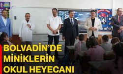 Bolvadin’de miniklerin okul heyecanı