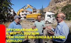 Afyonkarahisar İl Müftülüğü’nün yeni hizmet binasında ilk kazma vuruldu