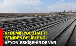 47 demir yolu hattı yeniden belirlendi: Afyon-Eskişehir de var