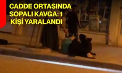 Cadde ortasında sopalı kavga: 1 kişi yaralandı