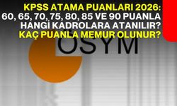 KPSS Atama Puanları 2026: 60, 65, 70, 75, 80, 85 ve 90 Puanla Hangi Kadrolara Atanılır?