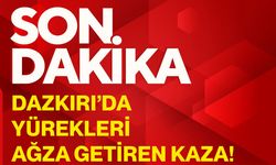 Dazkırı’da yürekleri ağza getiren kaza!