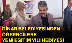 Dinar Belediyesinden öğrencilere yeni eğitim yılı hediyesi