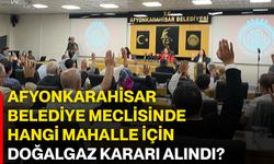 Afyonkarahisar Belediye Meclisinde hangi mahalle için doğalgaz kararı alındı?