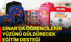 Dinar’da öğrencilerin yüzünü güldürecek eğitim desteği