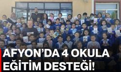 Afyon’da 4 okula eğitim desteği!