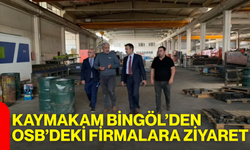 Kaymakam Bingöl’den OSB’deki firmalara ziyaret