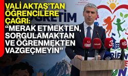 Vali Aktaş’tan öğrencilere çağrı: “Merak etmekten, sorgulamaktan ve öğrenmekten vazgeçmeyin”