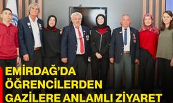 Emirdağ’da öğrencilerden gazilere anlamlı ziyaret