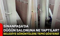 Sinanpaşa’da düğün salonuna ne yaptılar? Belediye görüntülere tepki gösterdi