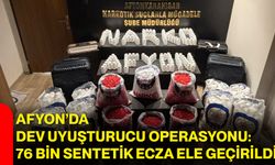 Afyon’da dev uyuşturucu operasyonu: 76 bin sentetik ecza ele geçirildi