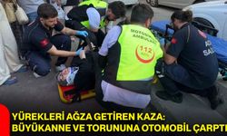 Yürekleri ağza getiren kaza: Büyükanne ve torununa otomobil çarptı