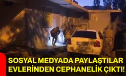 Sosyal medyada paylaştılar, evlerinden cephanelik çıktı!