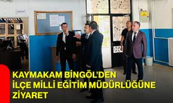 Kaymakam Bingöl’den ilçe milli eğitim müdürlüğüne ziyaret