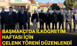 Başmakçı’da İlköğretim Haftası için çelenk töreni düzenlendi