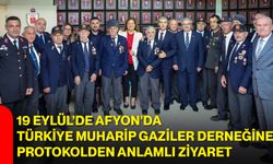 19 Eylül’de Afyon’da Türkiye Muharip Gaziler Derneğine protokolden anlamlı ziyaret