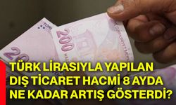 Türk Lirasıyla yapılan dış ticaret hacmi 8 ayda ne kadar artış gösterdi