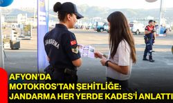 Afyon’da Motokros’tan şehitliğe: Jandarma her yerde KADES’i anlattı