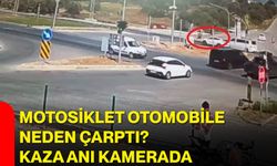 Motosiklet otomobile neden çarptı? Kaza anı kamerada