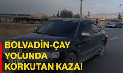 Bolvadin-Çay yolunda korkutan kaza!