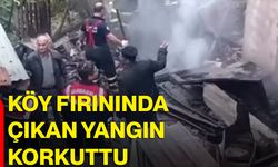 Köy fırınında çıkan yangın korkuttu