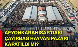 Afyonkarahisar'daki Çayırbağ Hayvan Pazarı kapatıldı mı?