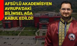 AFSÜ’lü akademisyen Avrupa’daki bilimsel ağa kabul edildi!