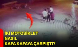 İki motosiklet nasıl kafa kafaya çarpıştı?